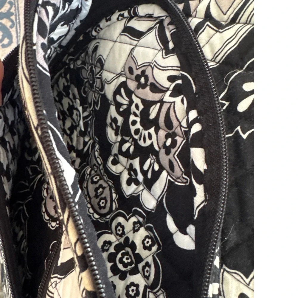 Vera Bradley Backpack Womens Large Black Midnight Paisley Quilted Cotton